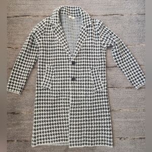 Max Studio Houndstooth Sweater Jacket